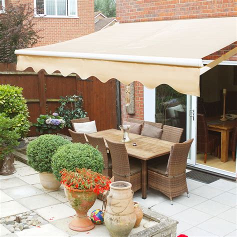 Outdoor 8'x 6' Manual Retractable Patio Deck Awning Sun Shade Shelter – XtremepowerUS