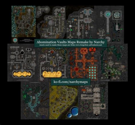 Remade maps for the PF2e Abomination Vaults adventure path : r/FoundryVTT