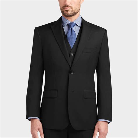 Awearness Kenneth Cole Black Slim Fit Vest Suit - Men's Suits | Men's Wearhouse | Suit vest ...