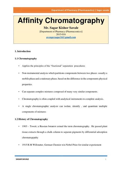 Affinity chromatography