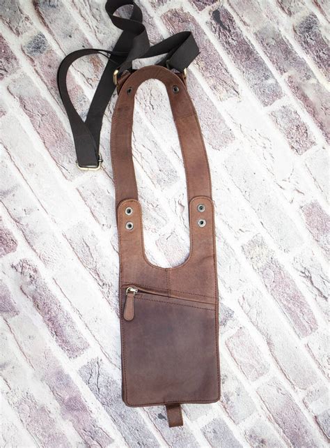 Men's Leather Shoulder Holster Wallet / Bag By Wombat