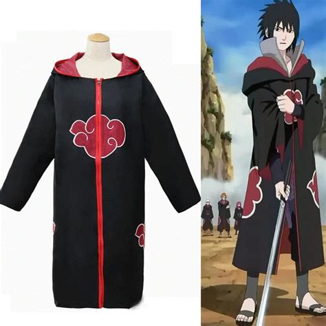 Japanese Anime Akatsuki Cloak Naruto cosplay costume Akatsuki Organization Members Cloak Ninja ...