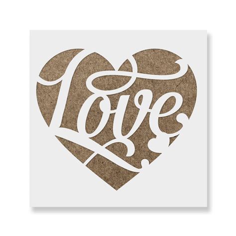 Love Stencil Template