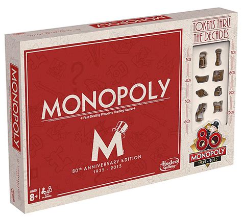 Monopoly Monopoly 80th Anniversary Board Game Special Edition Hasbro ...