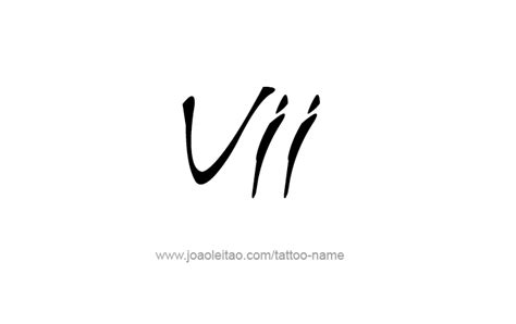 VII Roman Numeral Tattoo Designs - Tattoos with Names