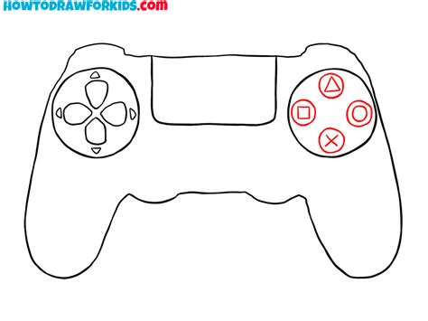 Playstation Controller Drawing