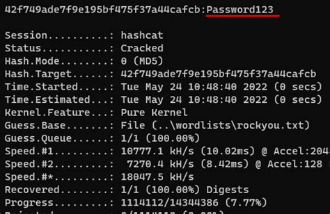 Hashcat P@ssw0rd Cracking: Basic Usage