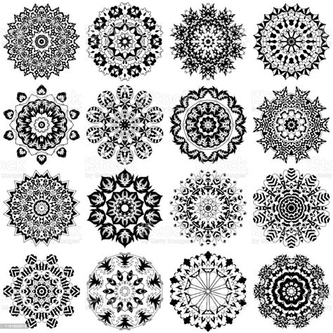 Set Of Mandalas Stock Illustration - Download Image Now - Abstract ...