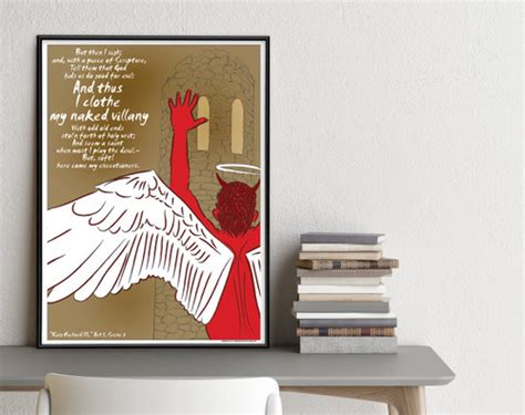 Shakespeare King Richard III. Literary Quote Art Print. Educational Classroom Poster. - Echo-Lit