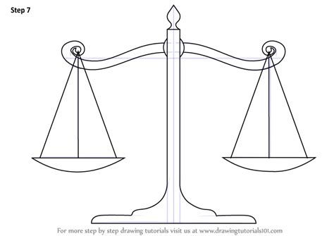 How to Draw Scales of Justice (Everyday Objects) Step by Step ...