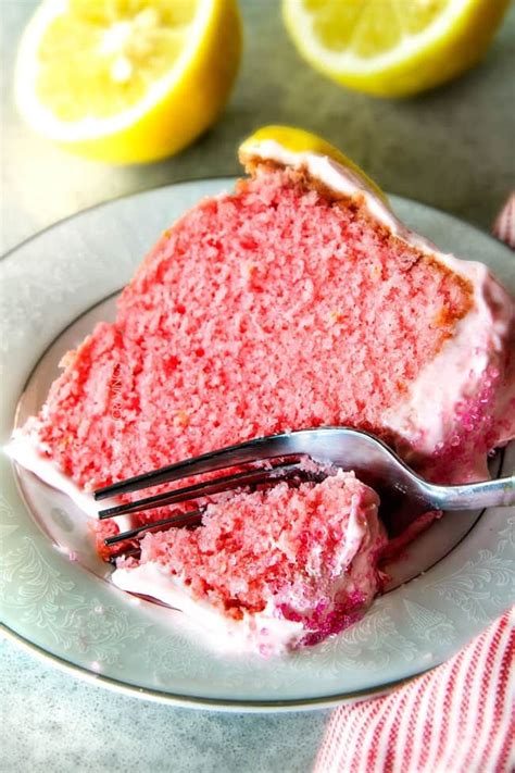 Moist, rich Pink Lemonade Cake smothered with tangy Lemon Buttercream ...