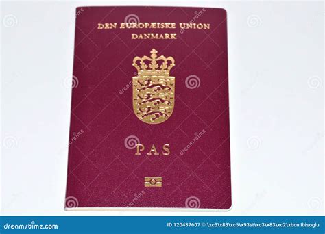 Danish Passport. Biometric Passport. Danish Passport Isolated on White Background Stock Image ...