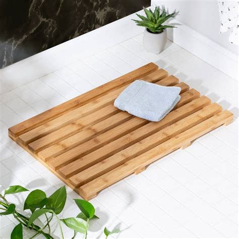 Honey-Can-Do Bamboo Bath Mat | Bamboo bath mats, Bathroom rugs, Bath mat