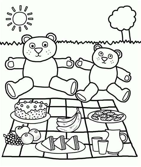 Coloring Pages Family Picnic - Coloring Home