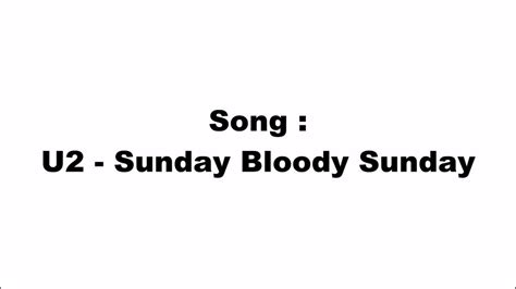 U2 - Sunday Bloody Sunday (lyrics) - YouTube