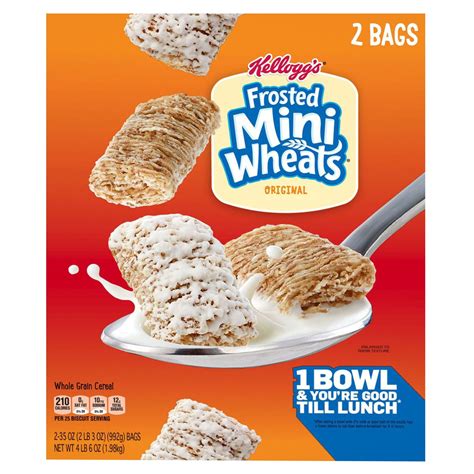 Buy Kelloggs Frosted Mini Wheats Breakfast Cereal, 11 Vitamins and Minerals, 2 Pk Online in ...