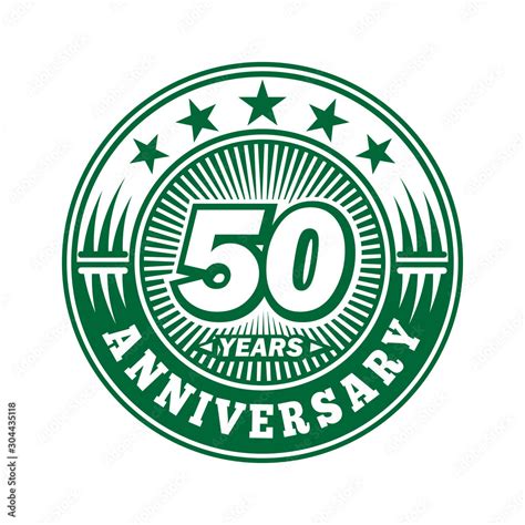 50 years logo. Fifty years anniversary celebration logo design. Vector and illustration. Stock ...