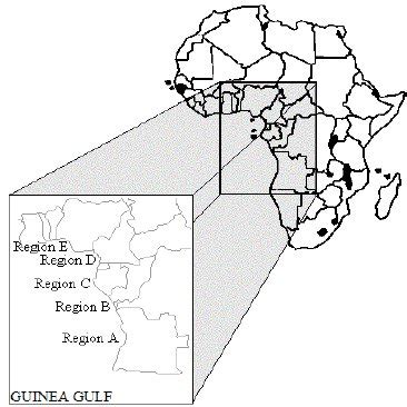 Studied regions in Gulf of Guinea | Download Scientific Diagram