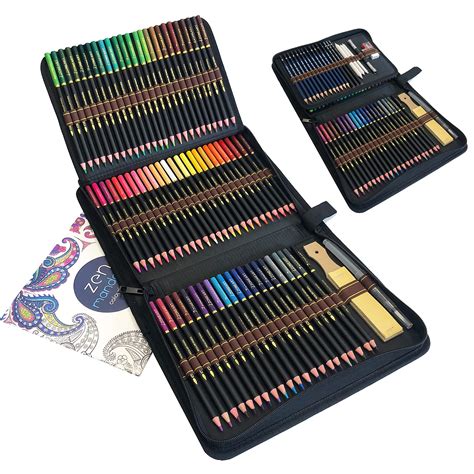 Buy tvfly Professional Colouring Pencils and Drawing Pencil Set, 96 Pieces Art Set with ...