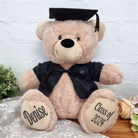 Personalised Graduation Bear with Cape Beige 40cm