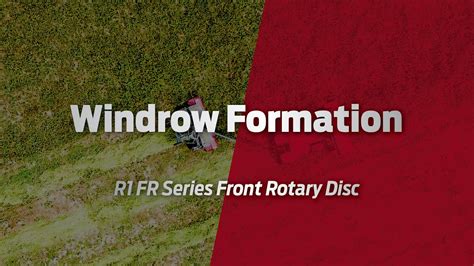 Windrow Formation - R1 FR Series Front Rotary Disc - YouTube