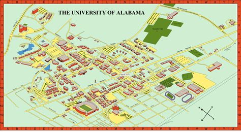 University Of Alabama Tuscaloosa Campus Map