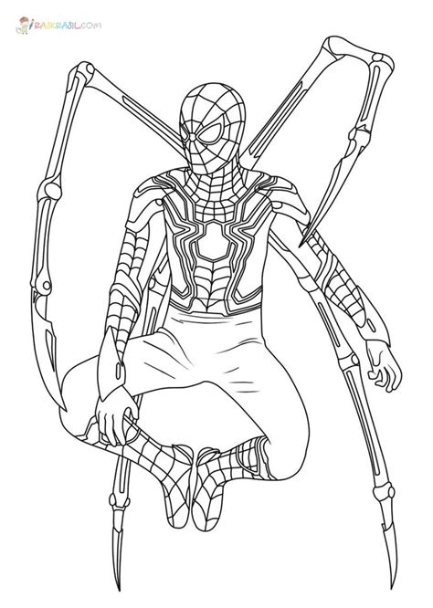 Iron Spiderman Coloring Pages | New Pictures Free Printable | Spiderman ...