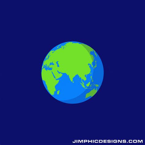 Earth Spinning Gif Animation download page | Jimphic Designs