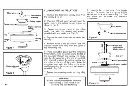 Hampton Bay Ceiling Fan Instructions