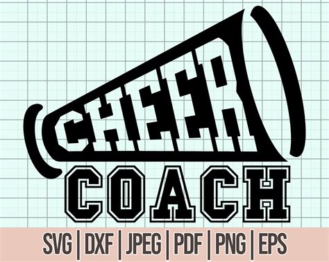 CHEER COACH SVG Cheer Coach Png dxf Svg Jpg Pdf Eps - Etsy