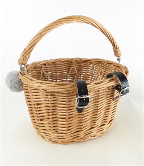 Wiklibox Wicker Bike Basket for Kids in NATURAL Color Mounted - Etsy