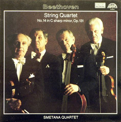 String quartet no.14 in c sharp minor, op.131 by Ludwig Van Beethoven, Smetana Quartet, 1988, LP ...