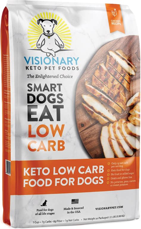 VISIONARY PET FOODS Keto Low Carb Chicken Recipe Dry Dog Food, 22-lb ...