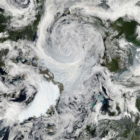 Photo of a massive Arctic cyclone