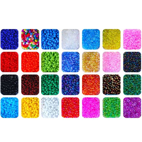 22400pcs Glass Spaced Bead 28 Colors Jewelry 2MM Waist Beads - Etsy