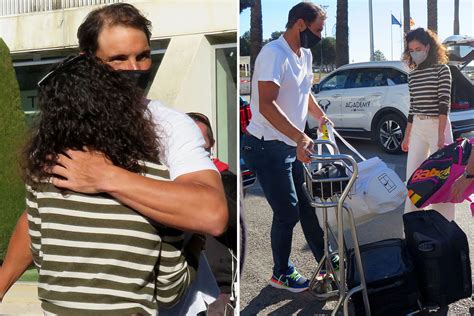 Rafael Nadal hugs his stunning wife Xisca after touching down in ...