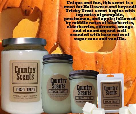 an advertisement for country scents with pumpkins and marshmallows