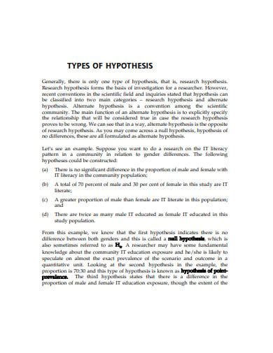 FREE 11+ Research Hypothesis Templates in PDF | MS Word | Free & Premium Templates