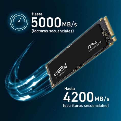 Crucial P3 Plus SSD M.2 da 1 TB 3D NAND NVMe PCIe 4.0 | PcComponentes.it