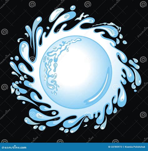 Swirling water stock vector. Illustration of swirl, circle - 33785973