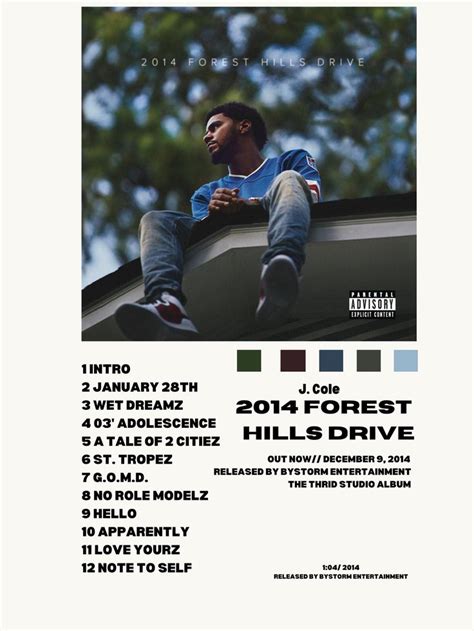 J.COLE 2014 Forest Hills Drive Album Cover Digital Print - Etsy in 2023 ...