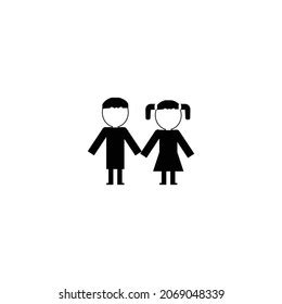 Boy Girl Holding Hands Stock Vector (Royalty Free) 2069048339 | Shutterstock