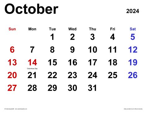 Printable Calendar October 2024 Landscape - Ree Lenora