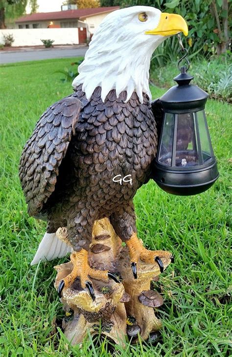 Solar American Bald Eagle Statue American Bald Eagle With Solar Light ...