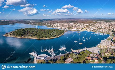 Aerial Shot of the Sea in the Medulin City, Croatia Stock Image - Image of view, scenic: 260080469