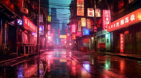 Premium AI Image | A rainy night in tokyo, japan