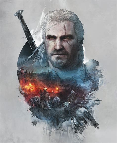 [Witcher Fan-Art] Geralt of Rivia | The witcher game, The witcher wild ...