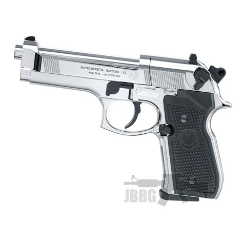 Beretta 92FS CO2 Polished Chrome Air Pistol - Just Air Guns