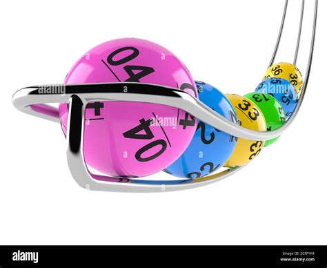 Lottery balls isolated on white background Stock Photo - Alamy