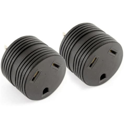 2 RV Electrical Adapter 15 Amp Male to 30 a Female Plug Round Grip ...